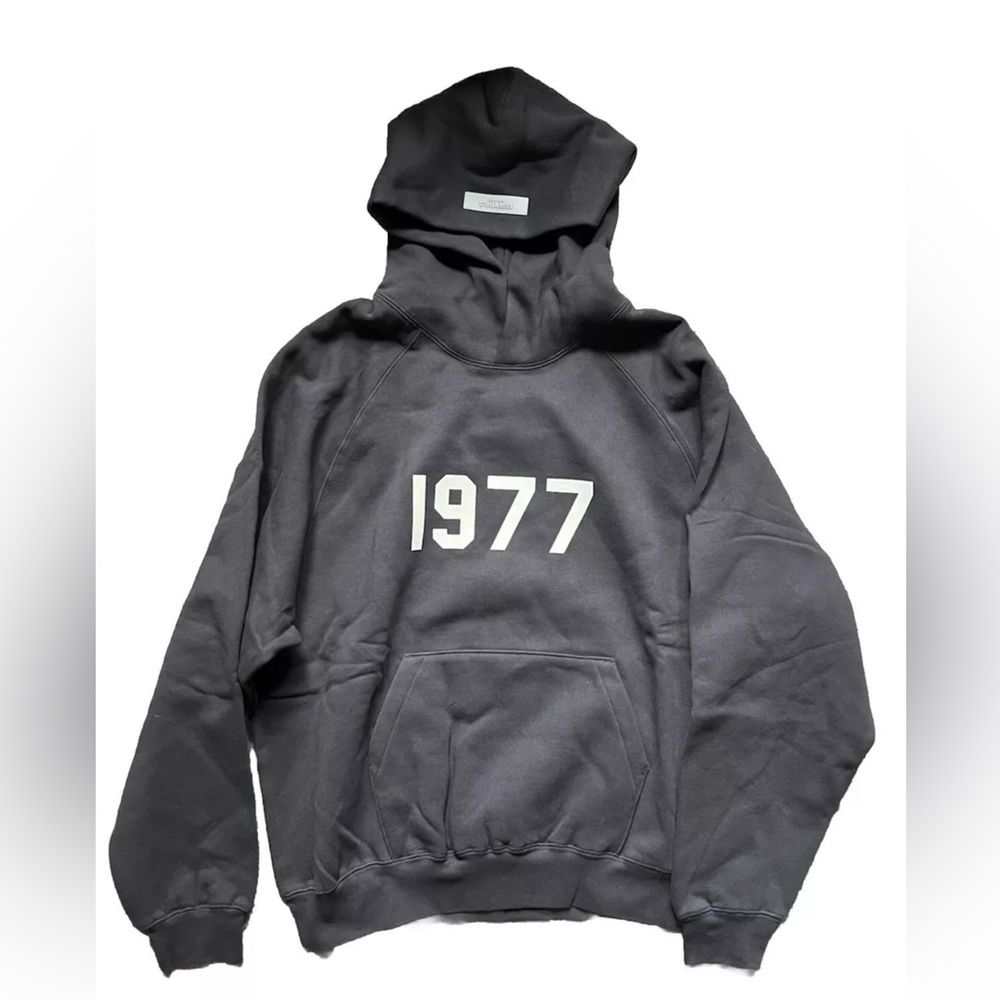 Fear of God Gray Hoodie with White Print